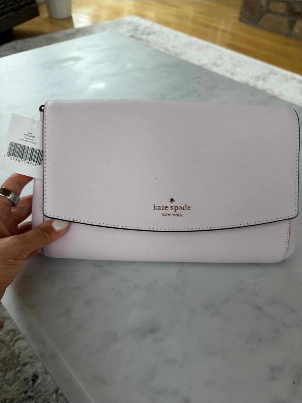 kate spade Greer New York Blush Pink Leather Crossbody Clutch